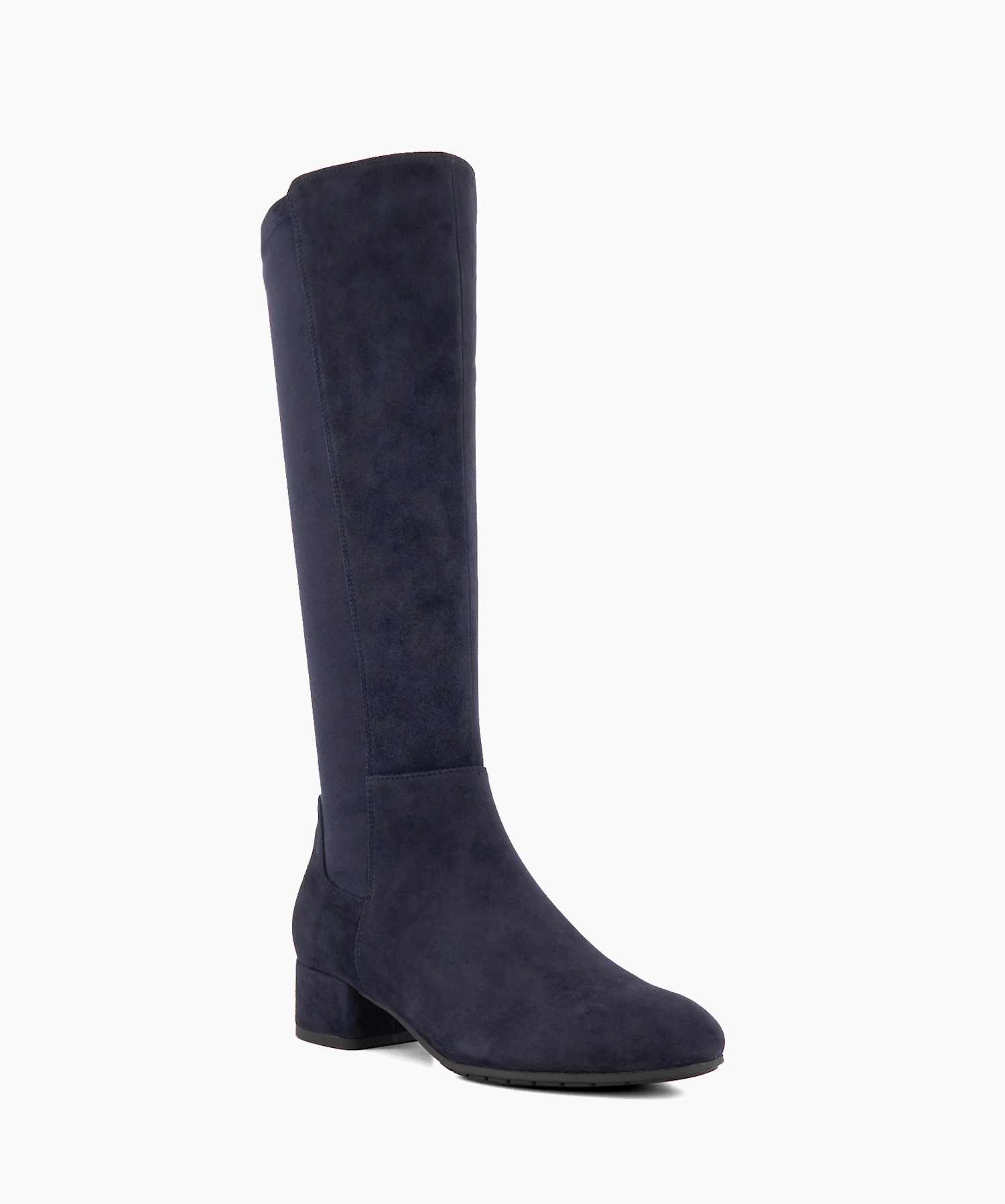 Navy suede knee outlet high boots womens