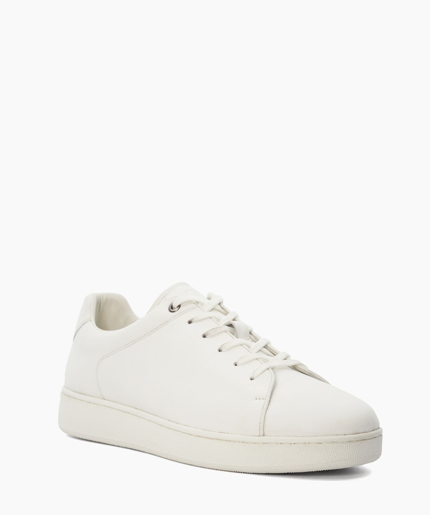 Dune white leather trainers sale
