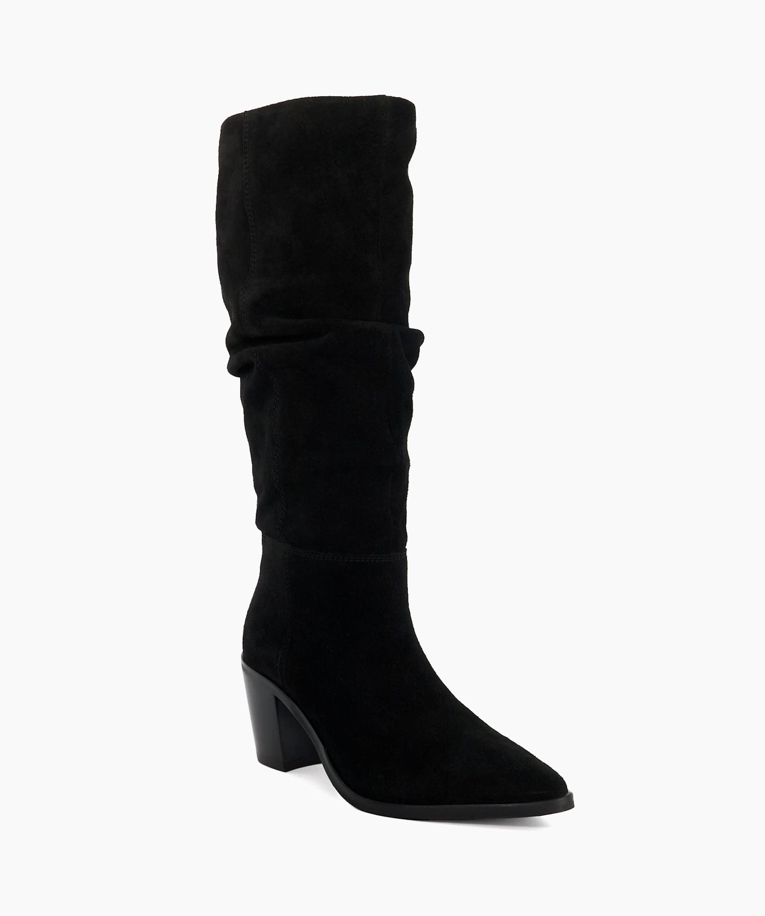 Black knee high suede boots uk deals