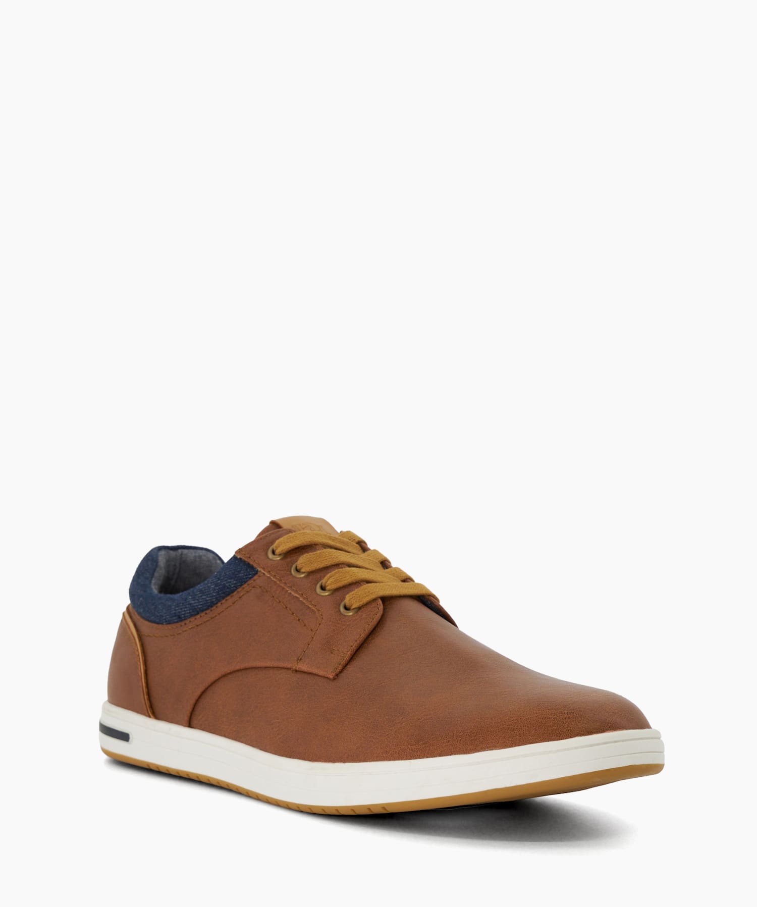 Trip Tan Wide Fit Lace Up Trainers Dune London