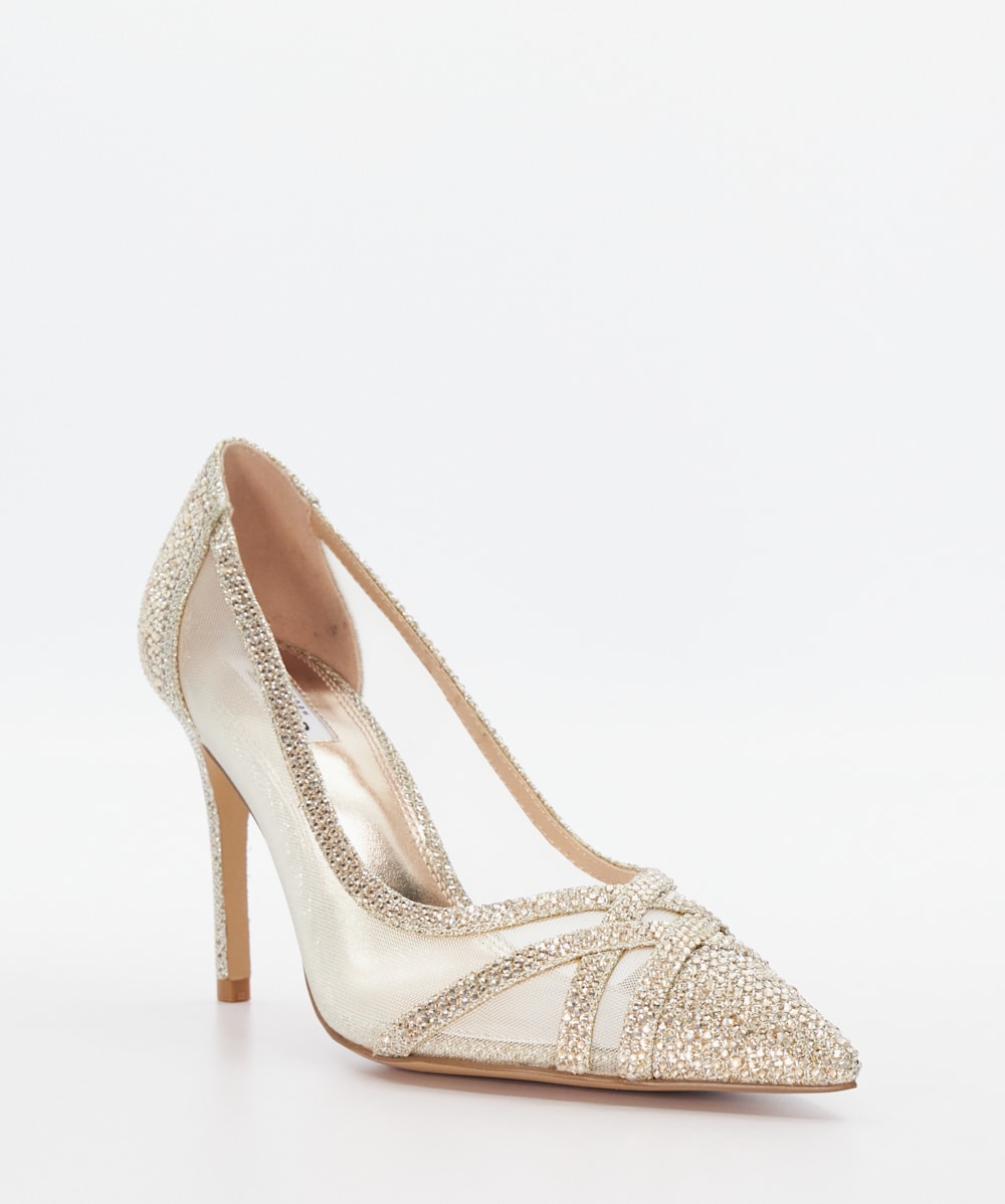 Bridged Gold, Signature Court With Sheer Mesh Panels | Dune London 