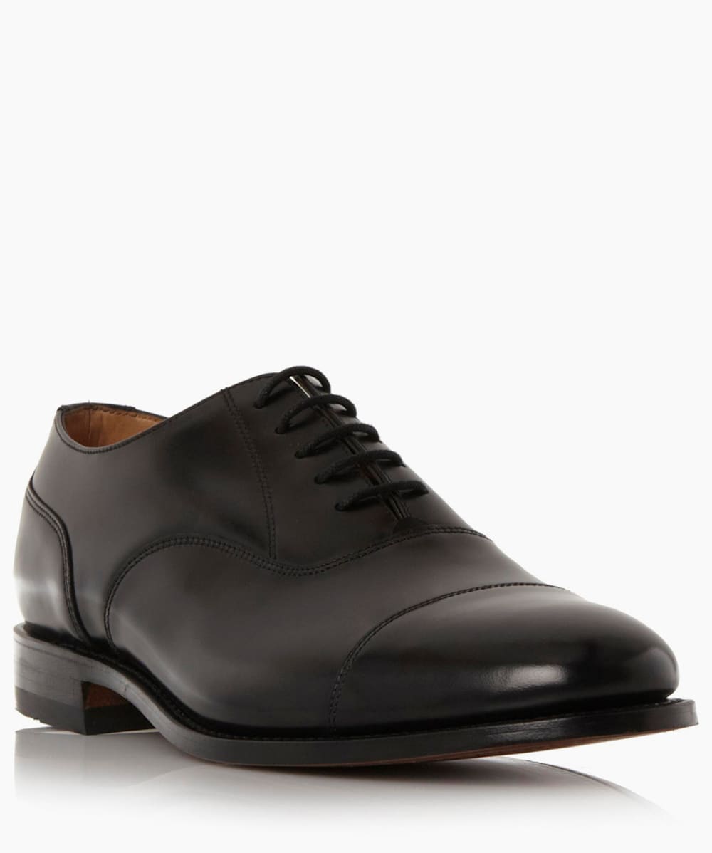 Black oxford toe cap shoes new arrivals