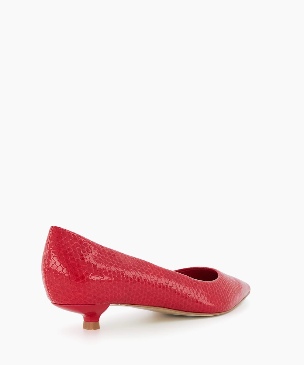 Kitten heel cheap shoes red