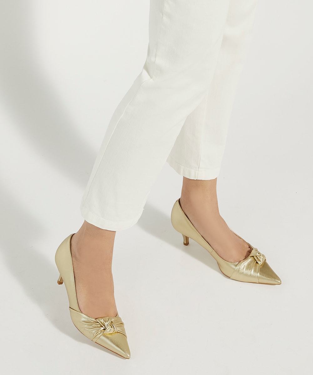 Dune gold kitten store heels