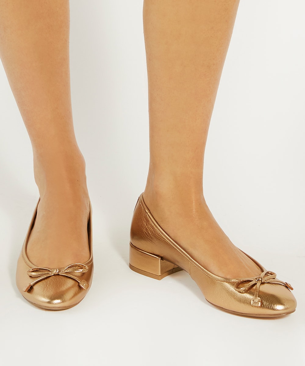 Block heel ballet shoes hot sale