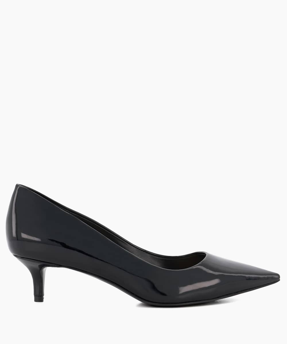 Womens black patent sale court shoes