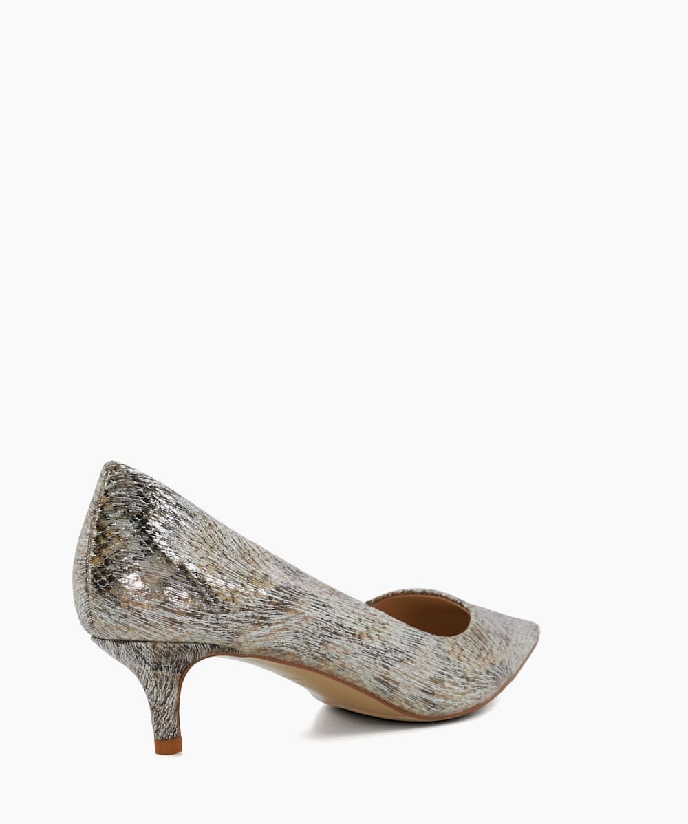 Advanced Metallic Mid Stiletto Heel Court Shoes Dune London