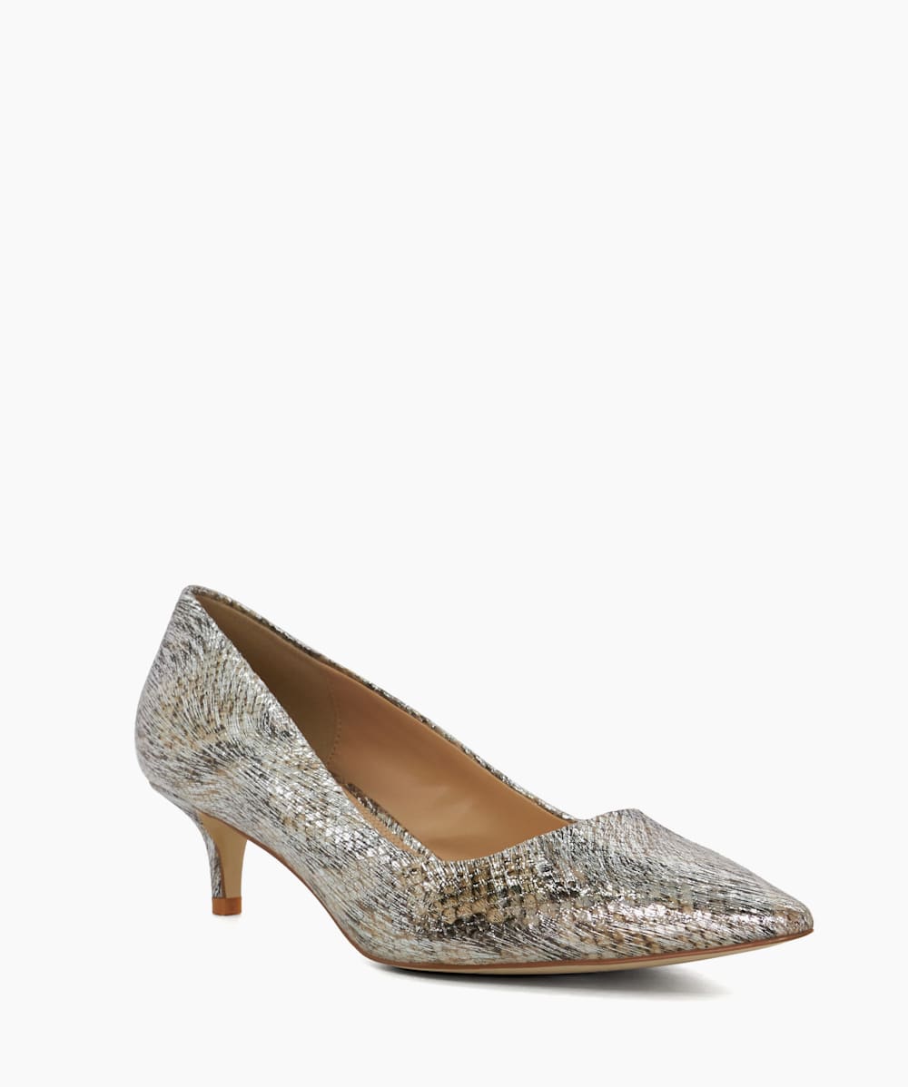 Metallic sale shoes heels