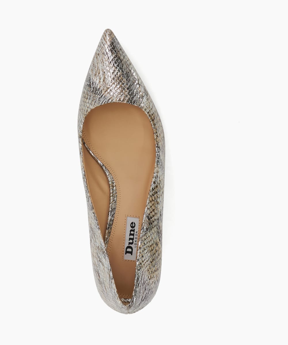 Metallic court shoes mid heel cheap