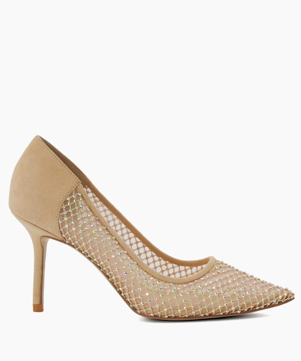 Mesh new arrivals gold heels