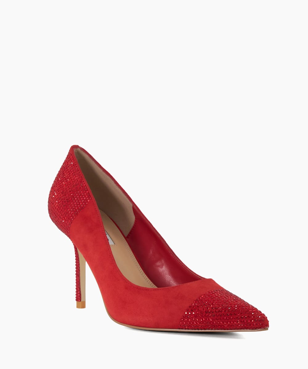 Suede red heels sale