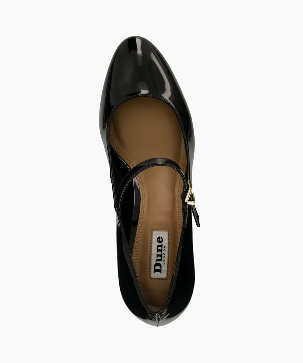 Dune black discount patent shoes