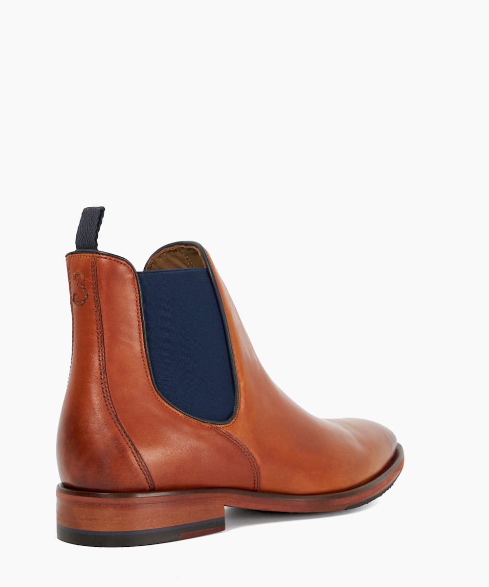 Andante Tan Contrast Insert Chelsea Boot Dune London