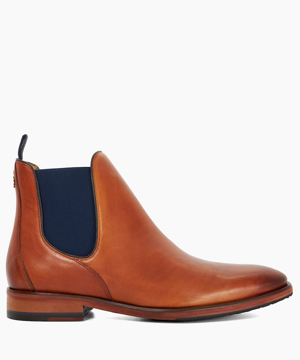 Andante Tan Contrast Insert Chelsea Boot Dune London