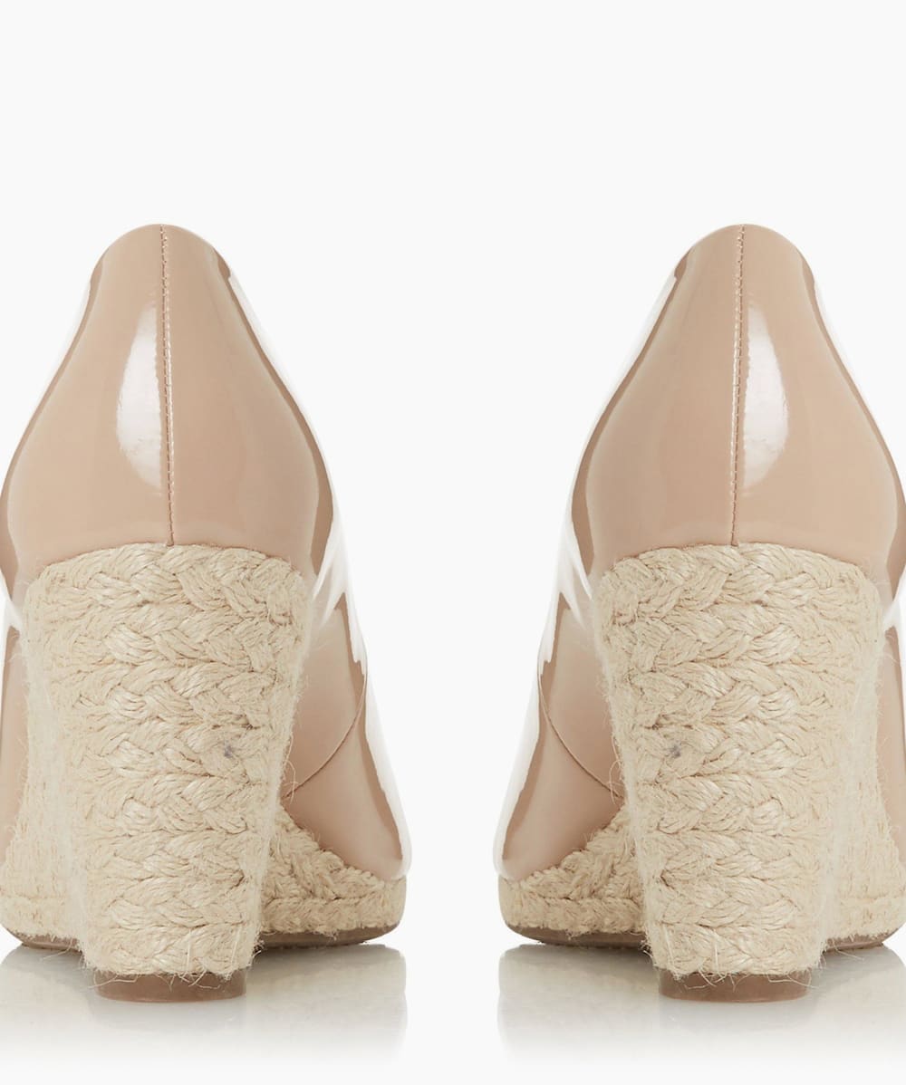 Nude wedge dress shoes top