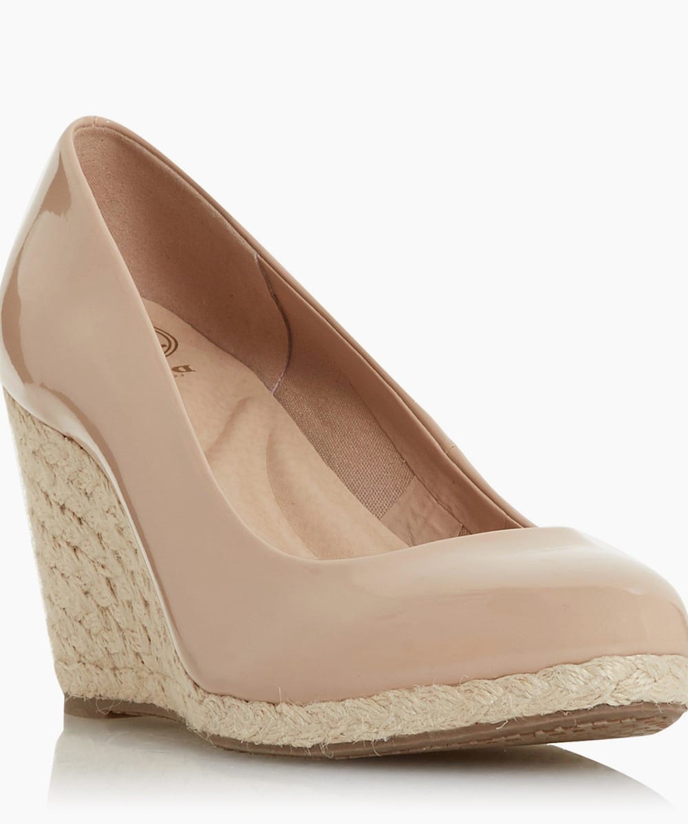 Nude wedges discount dune