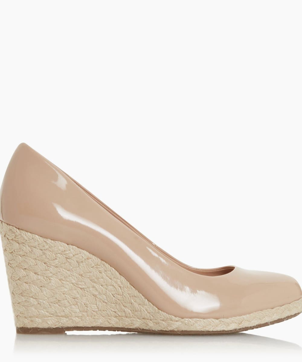 Annabels Nude Wedge Heel Espadrille Shoes Dune London