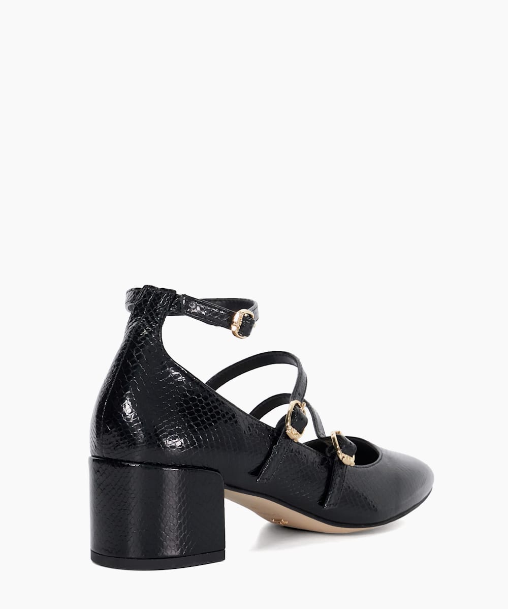 Black and white low heel shoes best sale