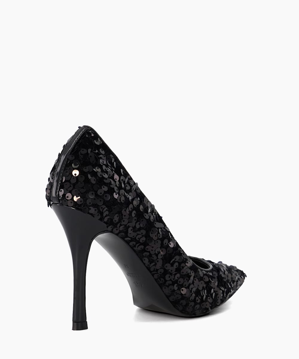 Black shop sequin heels