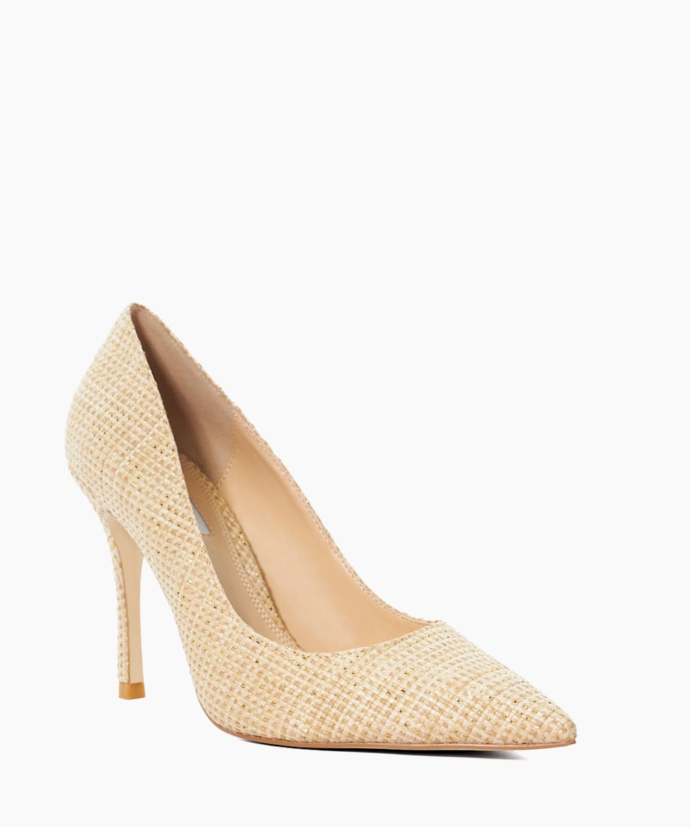 Atlanta Natural Heeled Court Shoes Dune London