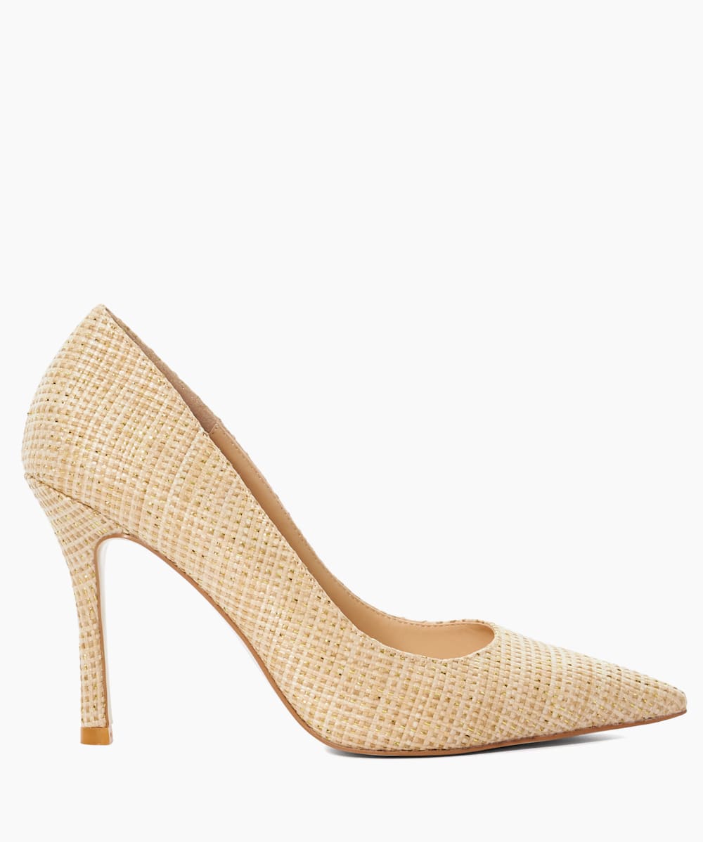 Atlanta Natural Heeled Court Shoes Dune London