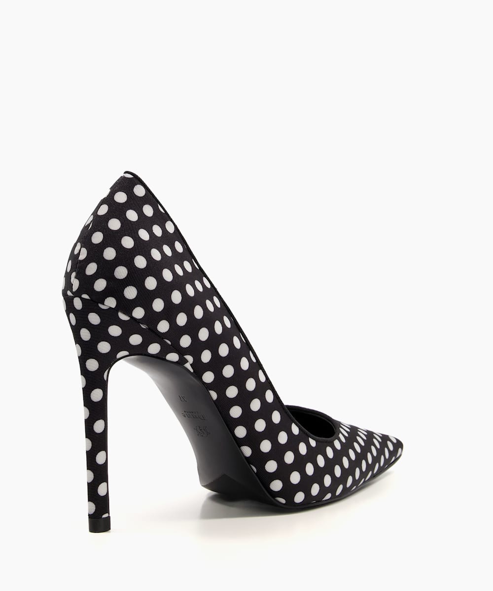 Black polka dot pumps discount