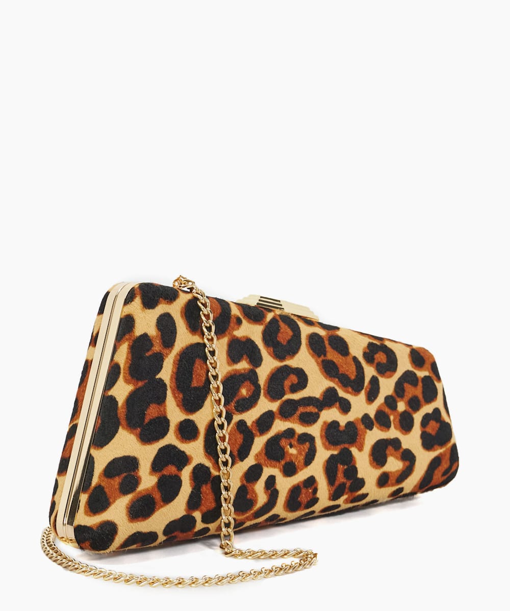 Balancing Leopard Leopard Print Clutch Bag Dune London