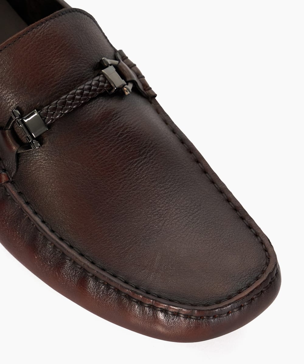 Dune barnacle leather driving loafers online