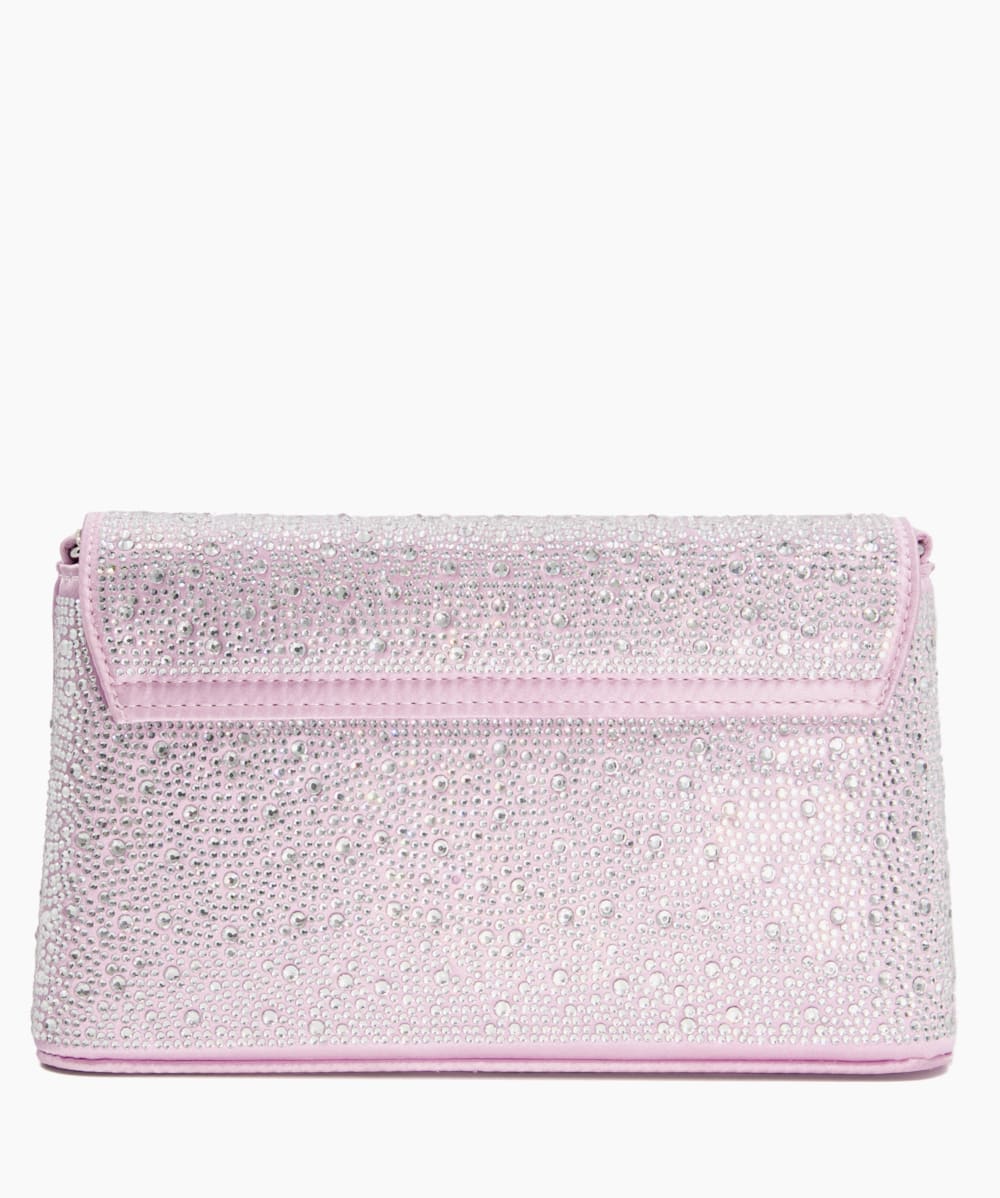 Pink and top grey clutch bag