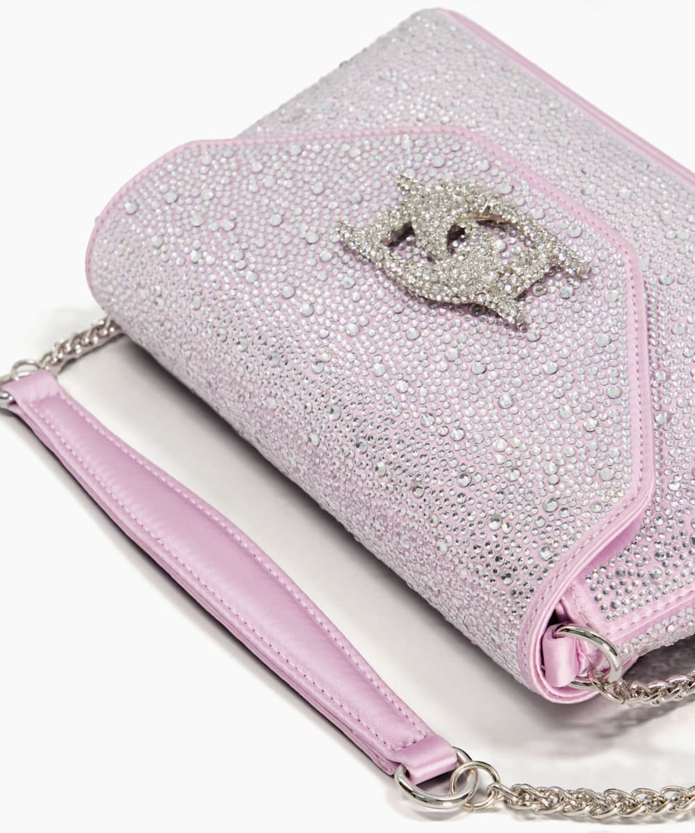 Dune pink top clutch bag