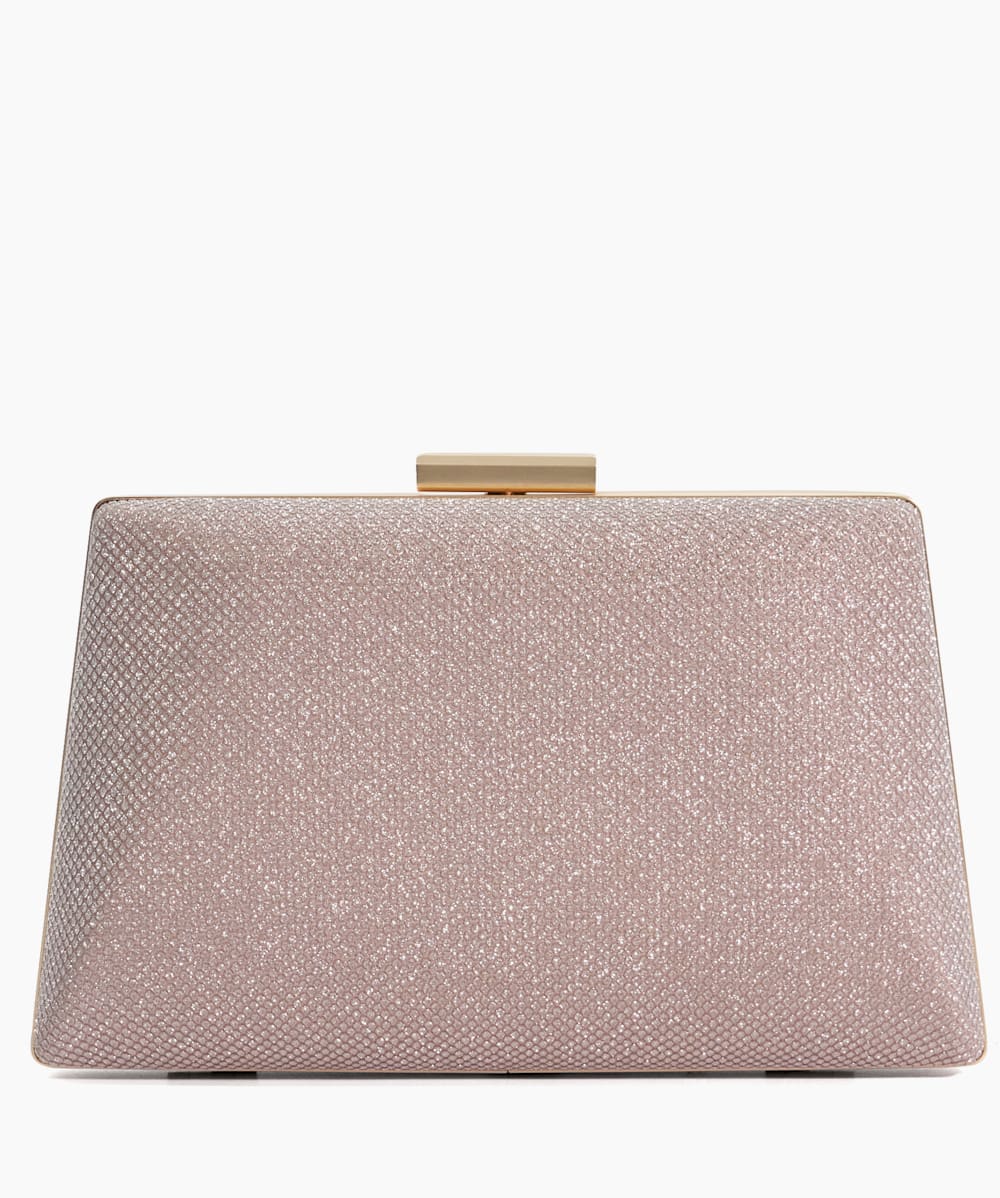 Dune rose gold clutch bag sales