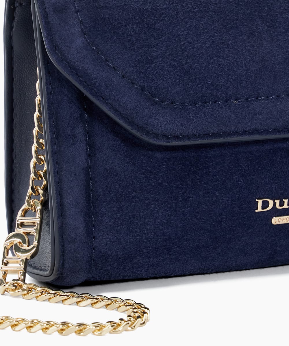 Navy and diamante clutch bag top