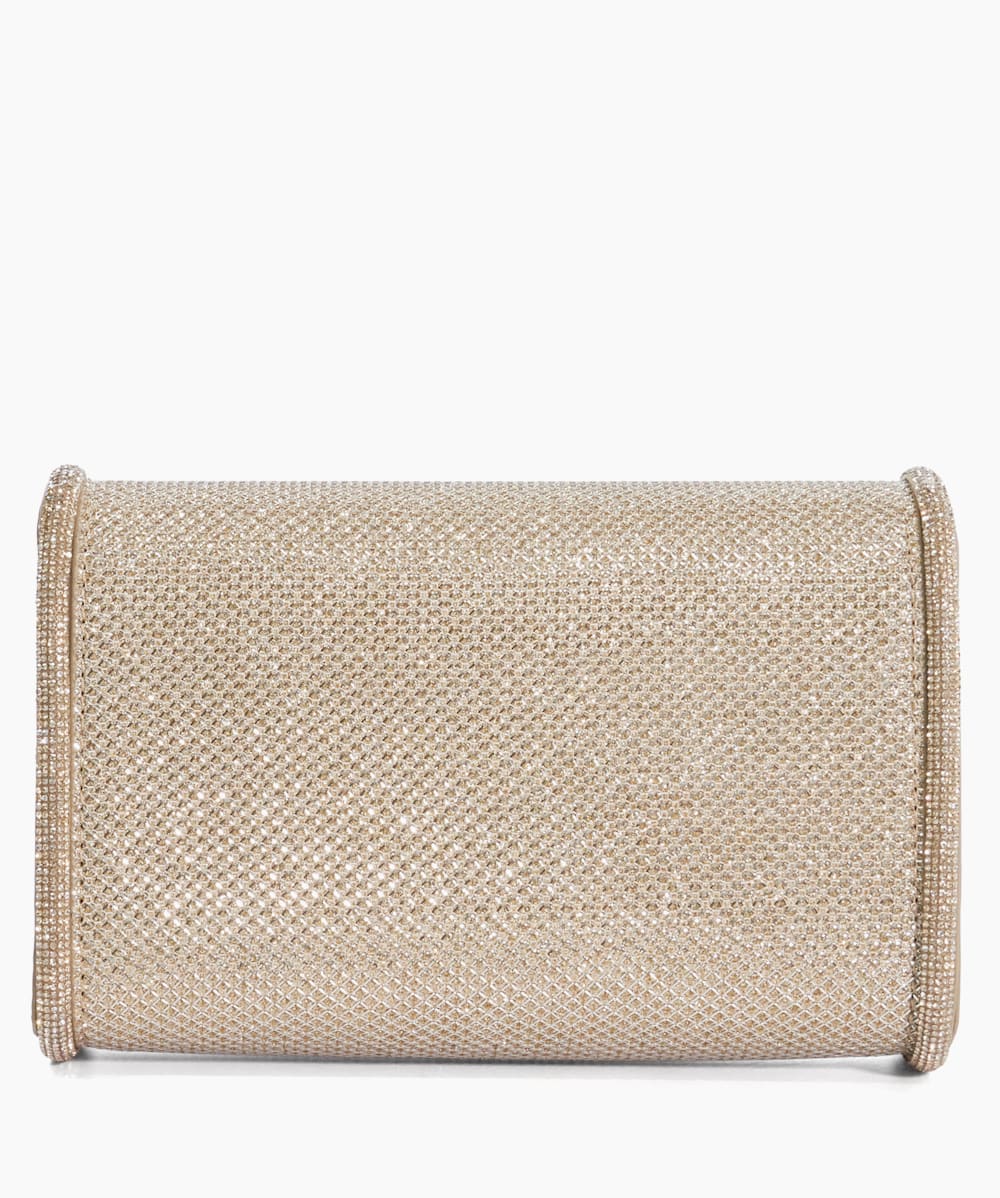 Bellini Gold Box Clutch mit Strassbesatz Dune London