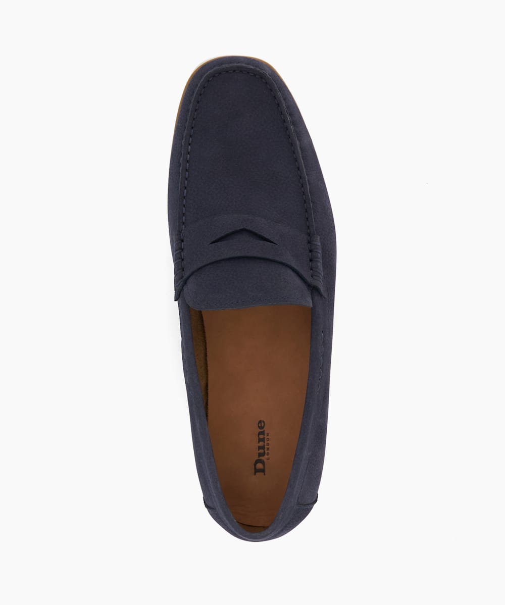 Dune navy loafers on sale