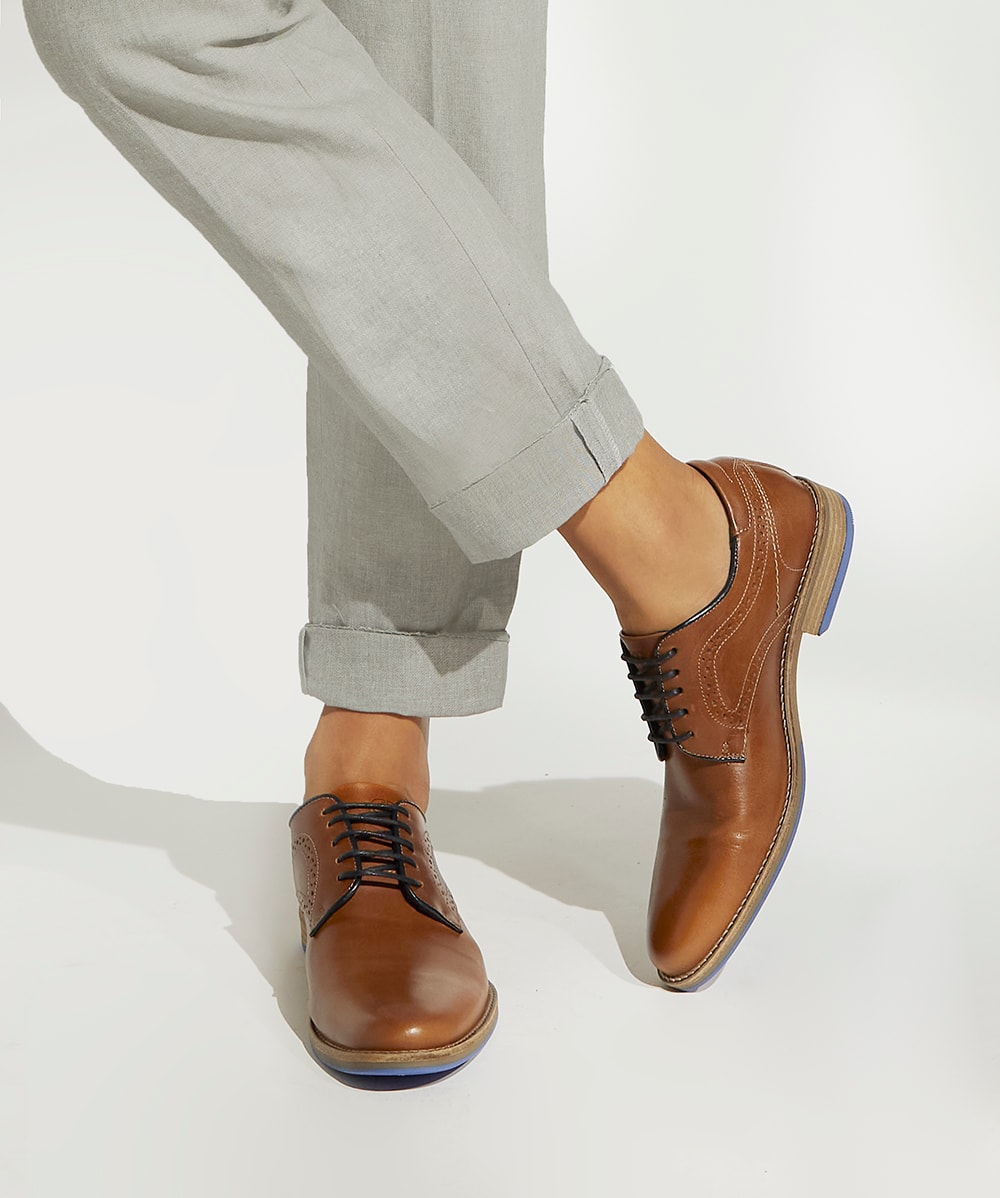 Red tape tan derby shoes shop