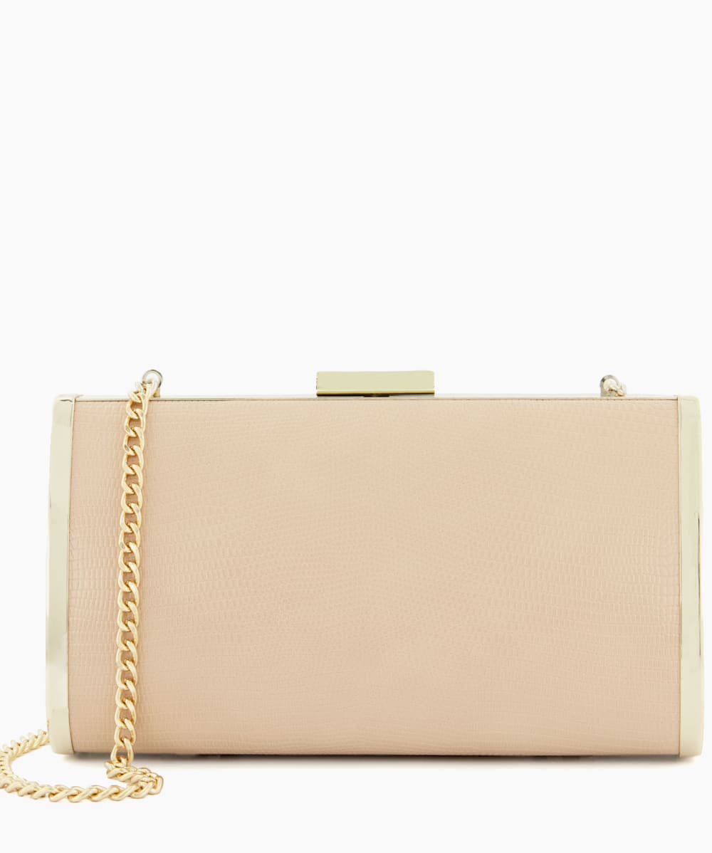 Dune nude on sale clutch bag