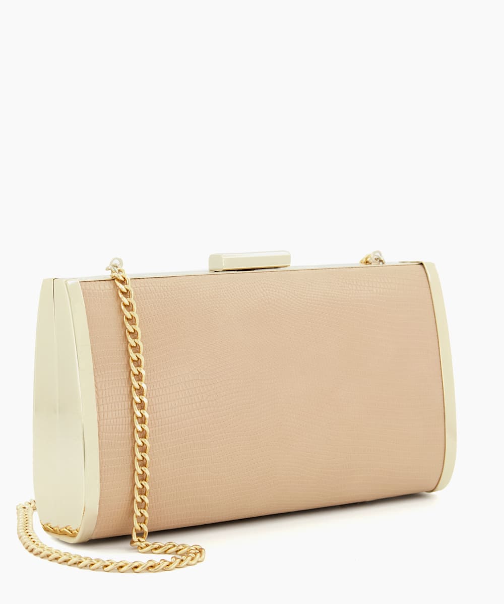 Blaike Nude Box Clutch Bag Dune London