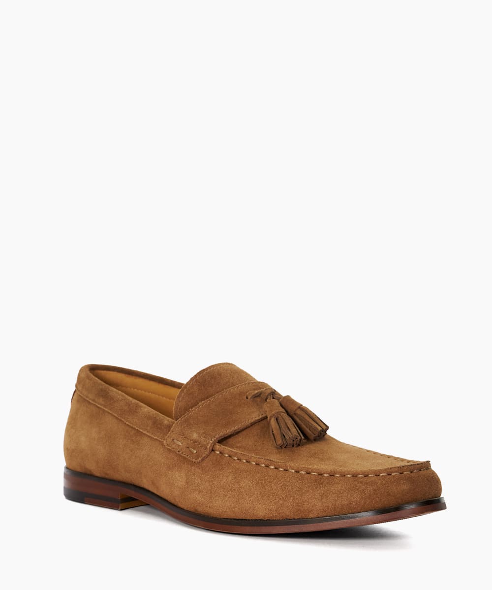 Blaikes Tan Tassel Trim Loafers Dune London