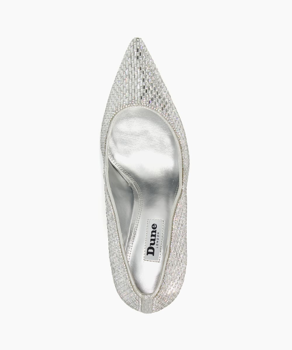 Dune silver heels deals