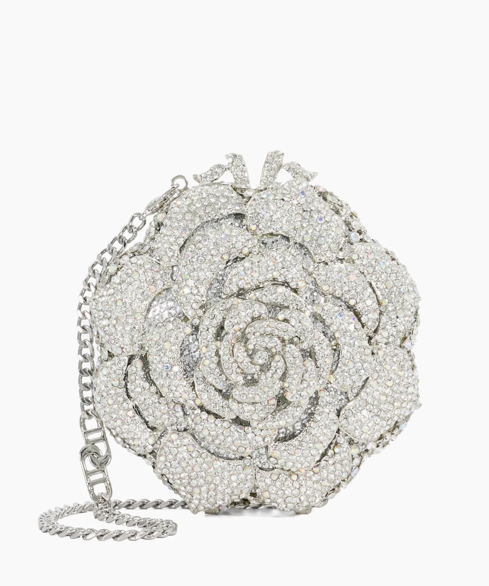 Silver embellished clutch bag new arrivals