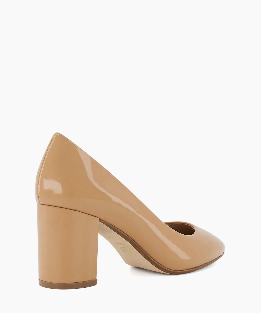 Nude block sales heel court shoe