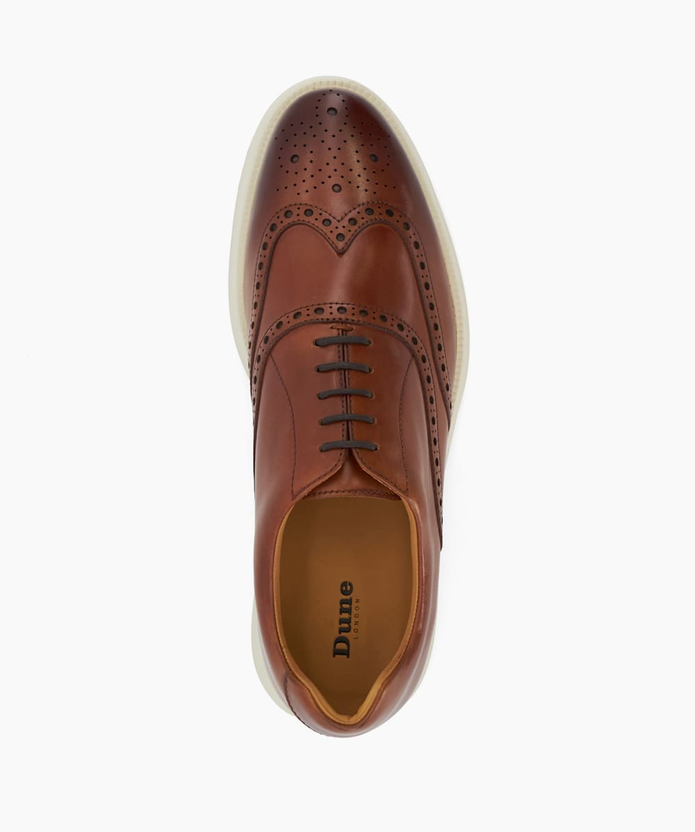 Bravest Tan, Casual Leather Shoes | Dune London 