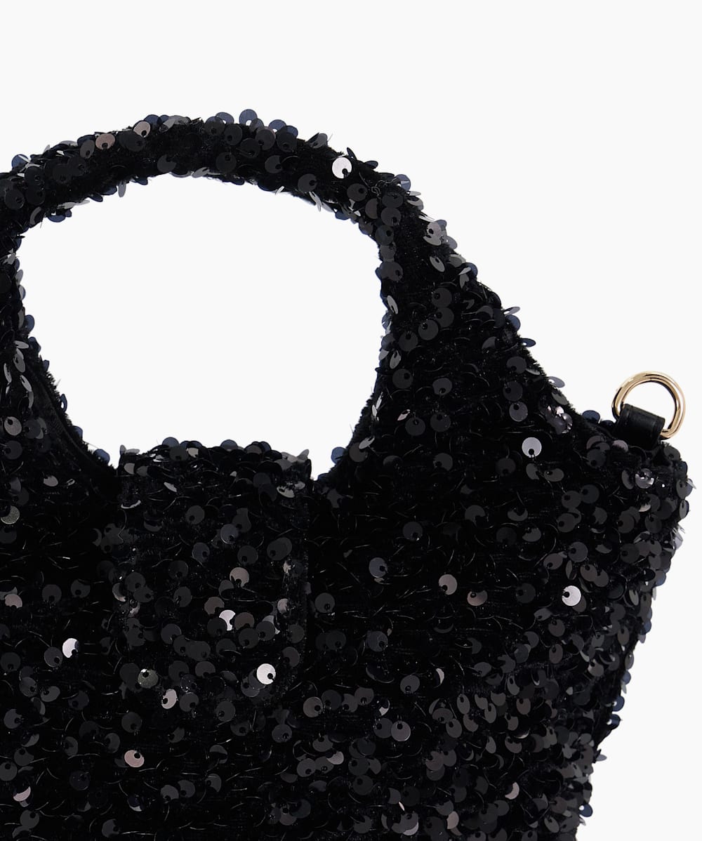 Black sequin best sale purse