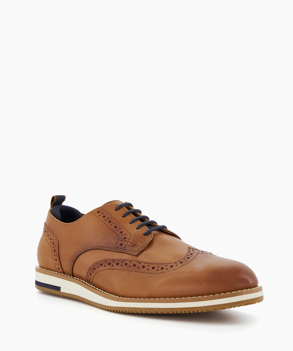 Casual brown brogues on sale