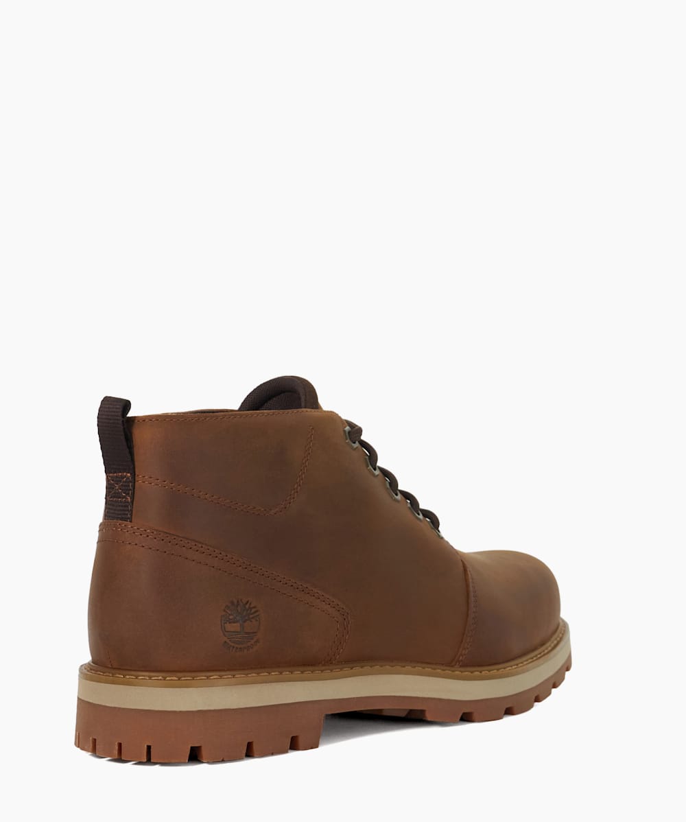 Britton Road Ch Brown Lace Up Waterproof Chukka Boots Dune London