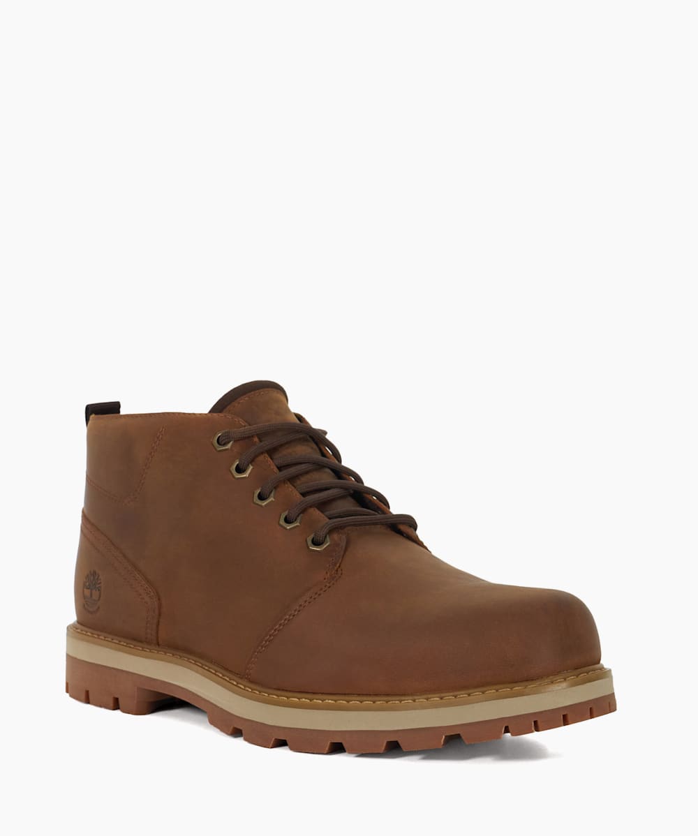 Britton Road Ch Brown Lace Up Waterproof Chukka Boots Dune London