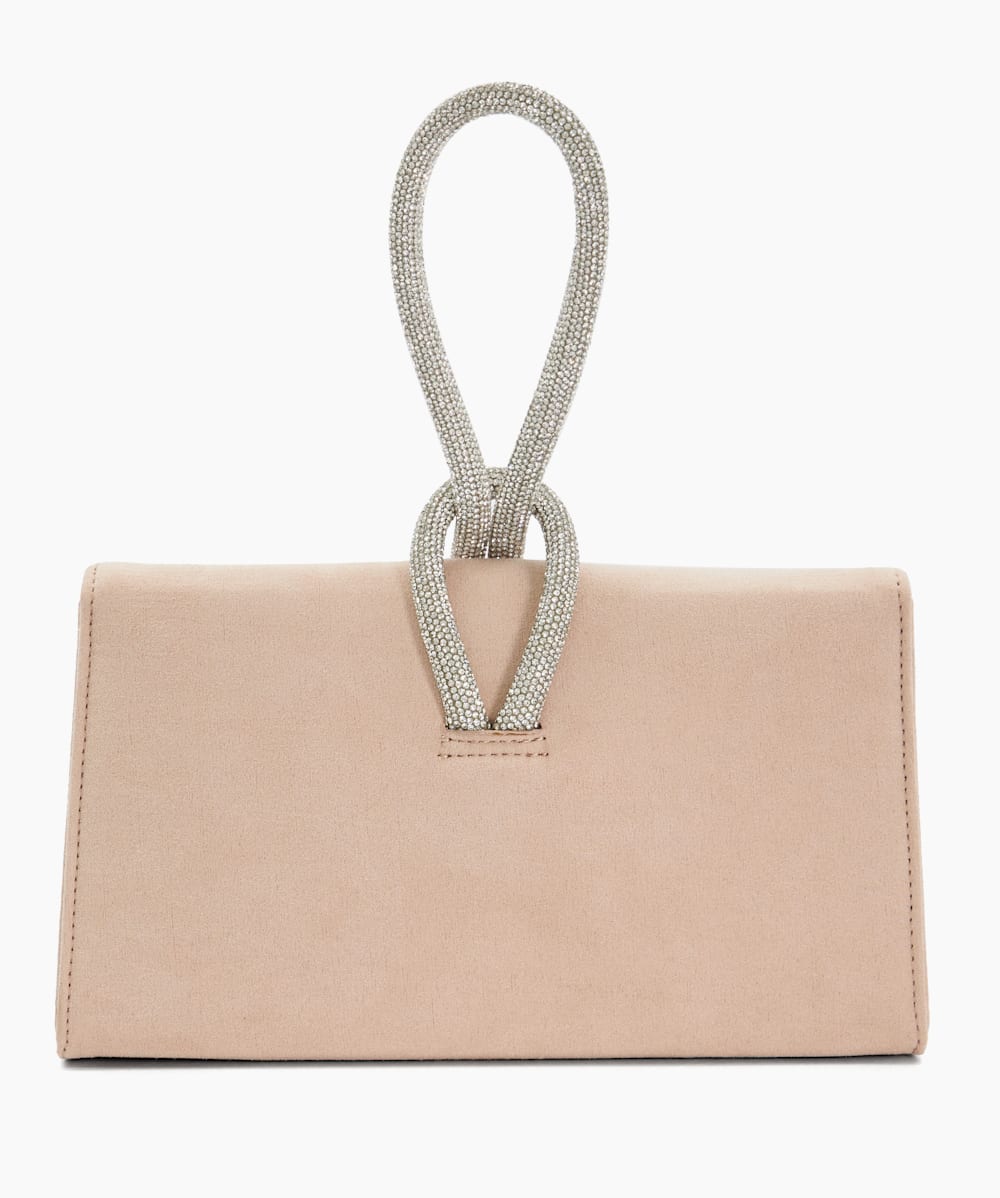 Brynie Blush Diamante Loop Handle Grab Bag Dune London