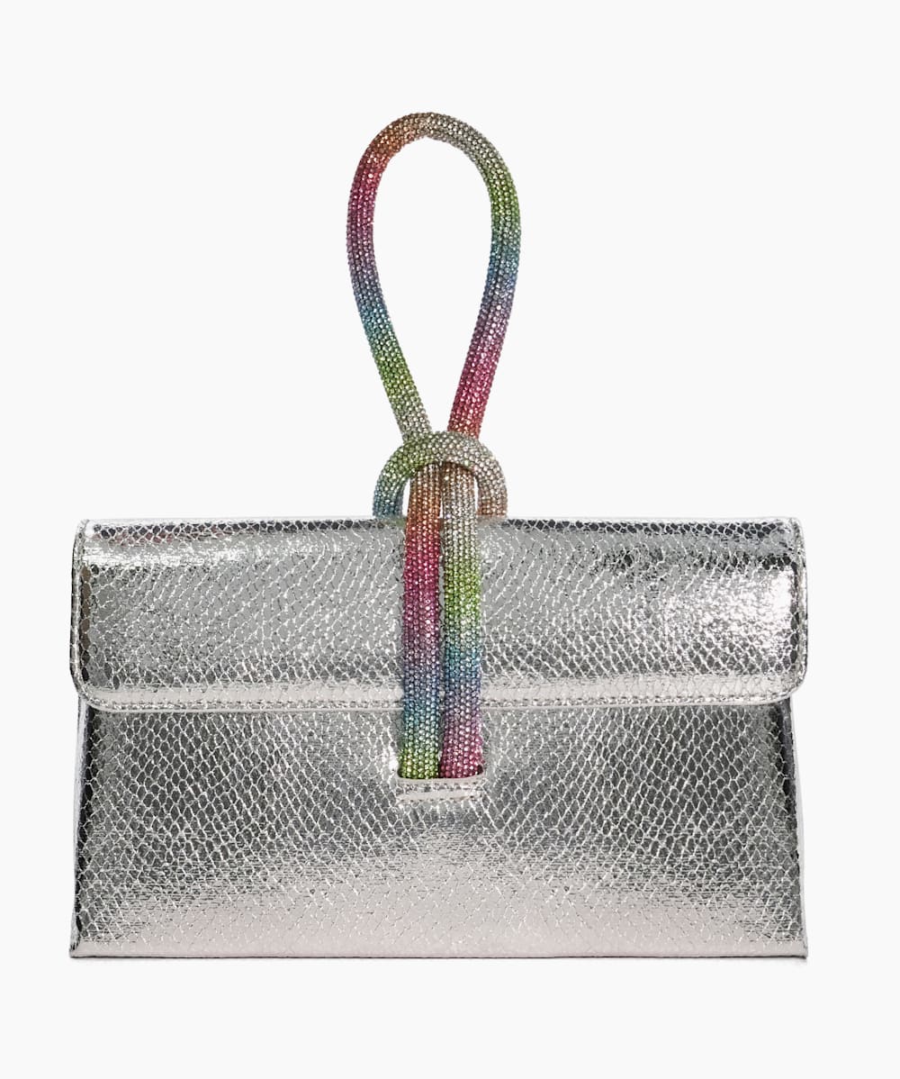 Silver diamante bag discount