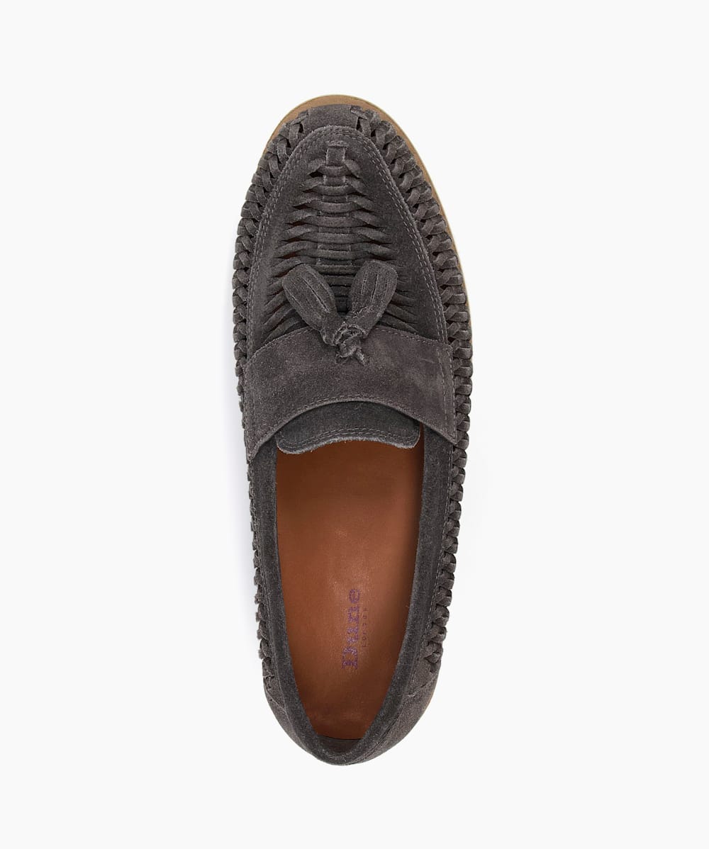 Grey woven loafers new arrivals