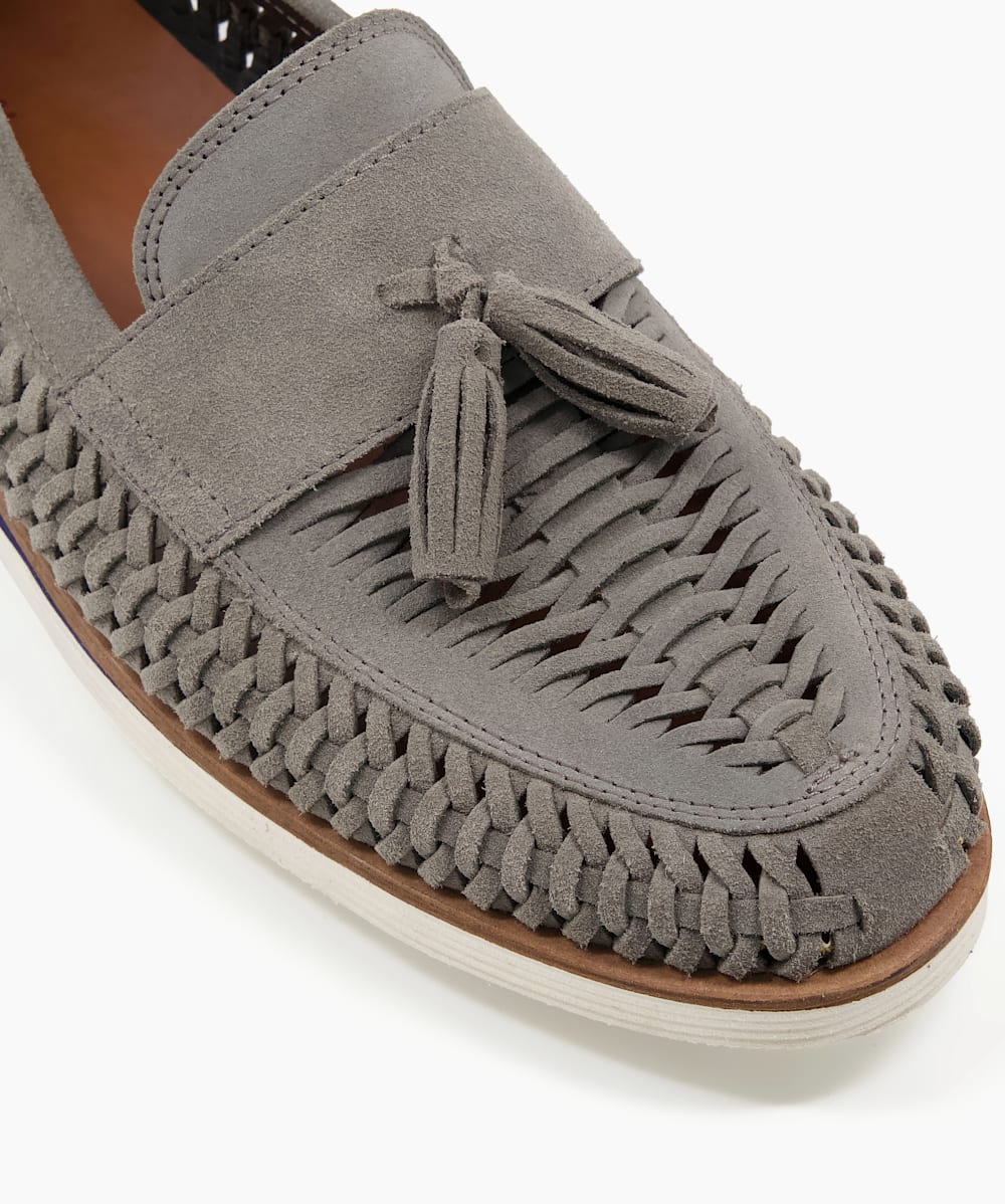 Grey woven deals loafers